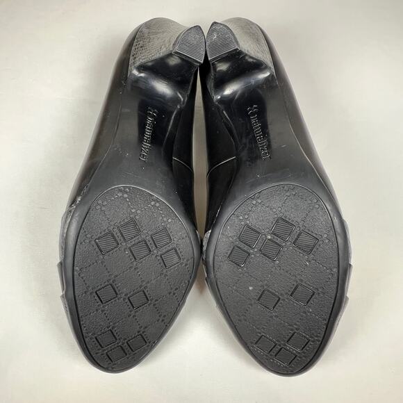 Naturalizer Bellows Pumps Women's 8.5 Black And Gray Snakeskin N5 Comfort Heels - Picture 6 of 7